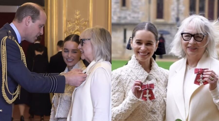 Da Sinistra Il Principe Willima Con Emilia Clarke E La Madre Jennifer Credits Via Instagram