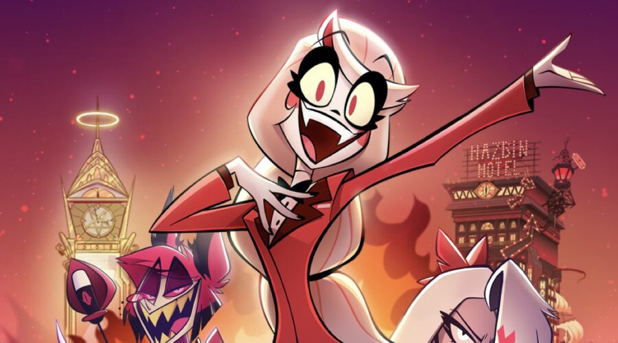 Un particolare del poster di “Hazbin Hotel”. Credits: Prime Video.
