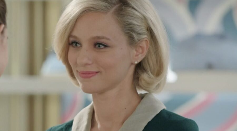 Francesca Del Fa (Irene Cipriani) in una scena della puntata 63 de “Il Paradiso Delle Signore 8”. Credits: Rai.