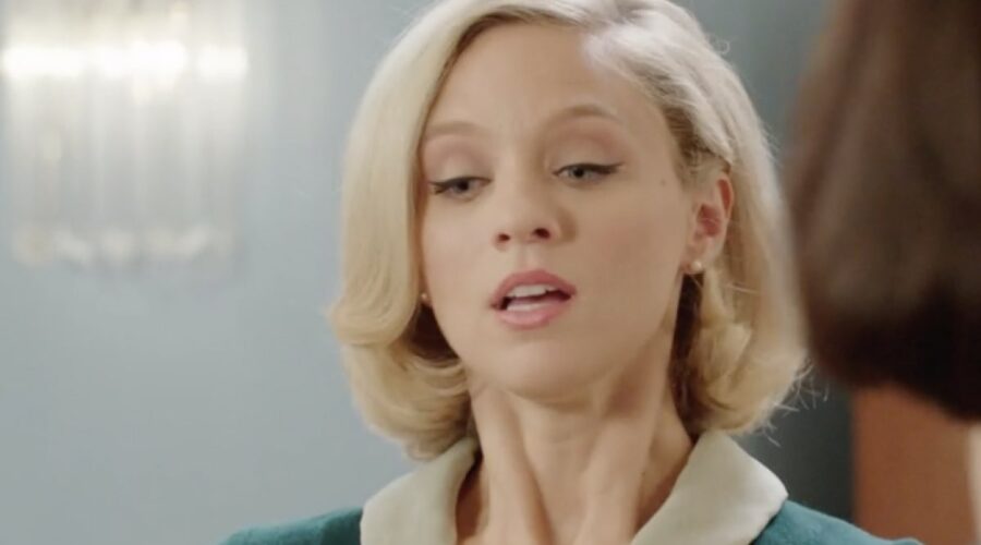 Francesca Del Fa (Irene Cipriani) in una scena della puntata 63 de “Il Paradiso Delle Signore 8”. Credits: Rai.