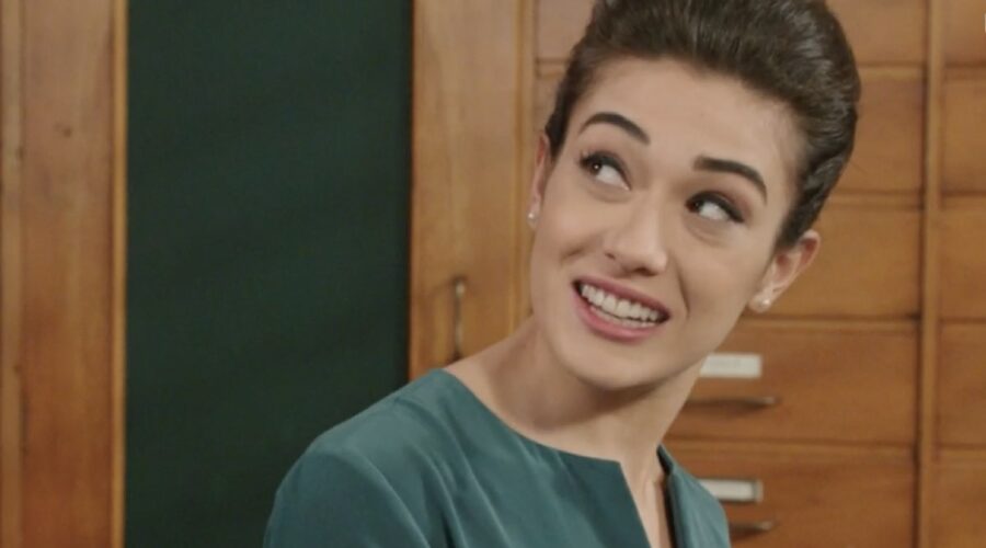Nicoletta Di Bisceglie (Rosa Camilli) in una scena della puntata 108 de “Il Paradiso Delle Signore 8”. Credits: Rai.
