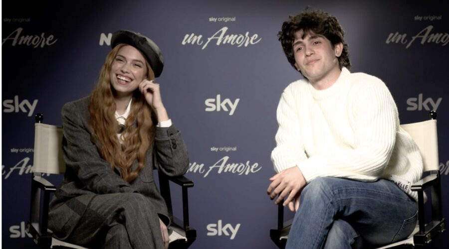 Da sinistra: Beatrice Fiorentini e Luca Santoro nell'intervista per “un Amore”. Credits: Tvserial.it.