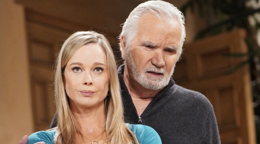 Da sinistra: Donna (Jennifer Gareis) ed Eric (John McCook) in “Beautiful”. Credits: BBL Distribution/RTI Mediaset.