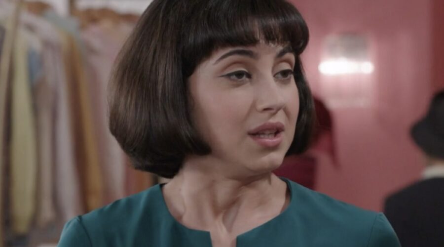 Clara Danese (Elvira Gallo) in una scena della puntata 12 de “Il Paradiso Delle Signore 8”. Credits: Rai.