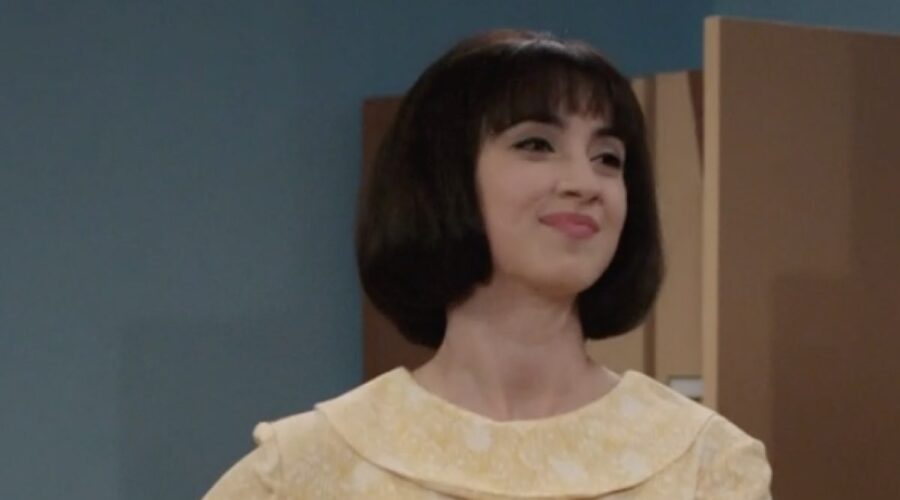 Clara Danese (Elvira Gallo) in una scena della puntata 114 de “Il Paradiso Delle Signore 8”. Credits: Rai.