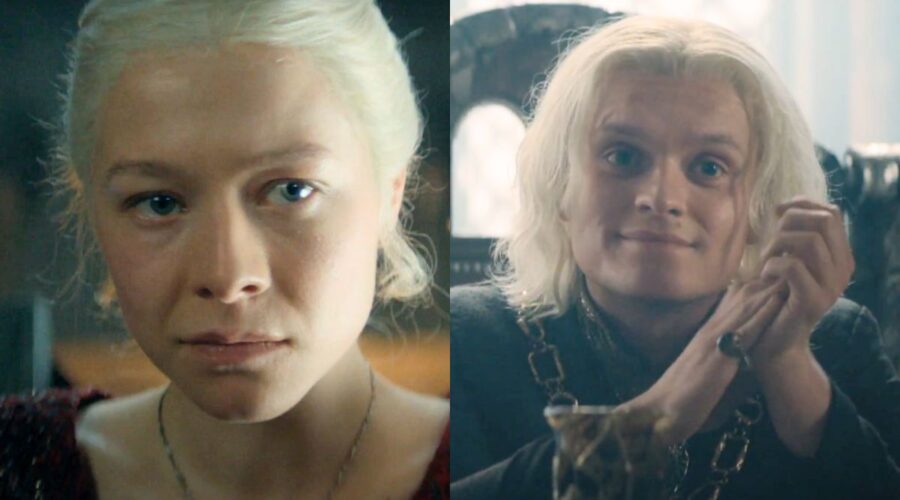 Due fotogrammi dal trailer della seconda stagione di “House of the Dragon”. Credits: YouTube.