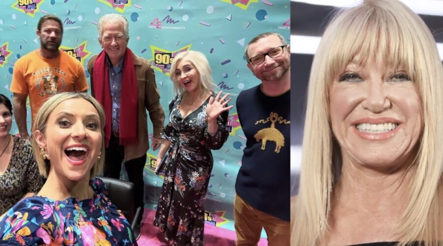 Il Cast Di Una Bionda Per Papà Al 90s Con Credits Instagram E Suzanne Somers Visita Extra Ai Burbank Studios Credits Paul Archuleta Getty Images