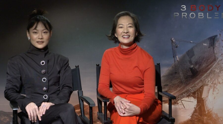 Da sinistra: Zine Tseng e Rosalind Chao nell'intervista per “Il problema dei 3 corpi”. Credits: Cattura schermo/Tvserial.it.