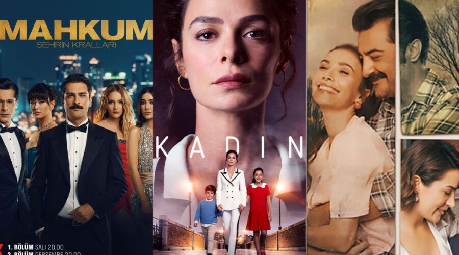 Da sinistra: le locandine di “Mahkum”, “Kadin” e “Bir Aile Hikayesi”. Credits: MF Yapim/Medyapim.