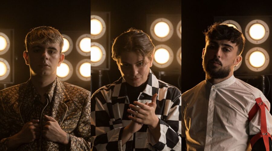 Da sinistra: ElmatadorMc7, Jelecrois e Kid Lost, i finalisti di “Nuova Scena”. Credits: Netflix.