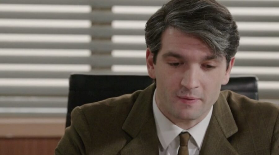 Filippo Scarafia (Roberto Landi) in una scena della puntata 128 de “Il Paradiso Delle Signore 8”. Credits: Rai.