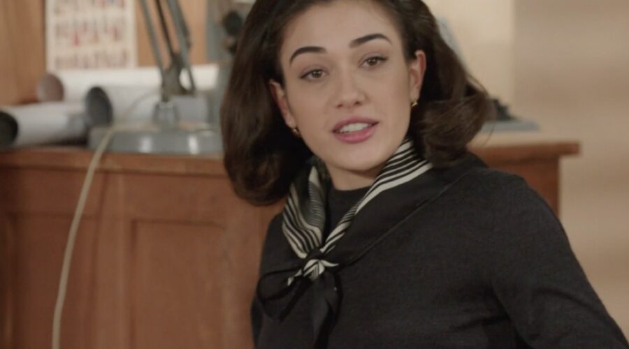 Nicoletta Di Bisceglie (Rosa Camilli) in una scena della puntata 128 de “Il Paradiso Delle Signore 8”. Credits: Rai.