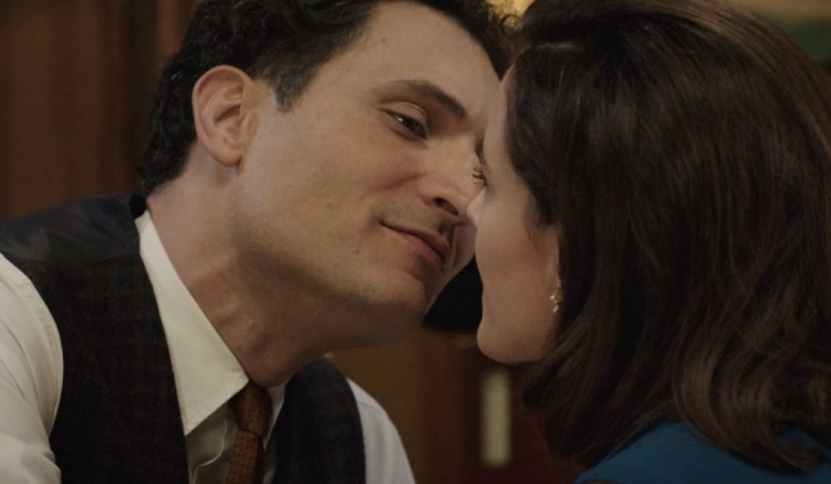 Da sinistra: Alessandro Tersigni (Vittorio Conti) e Chiara Baschetti (Matilde Frigerio Di Sant'Erasmo) in una scena della puntata 127 de “Il Paradiso Delle Signore 8”. Credits: Rai.