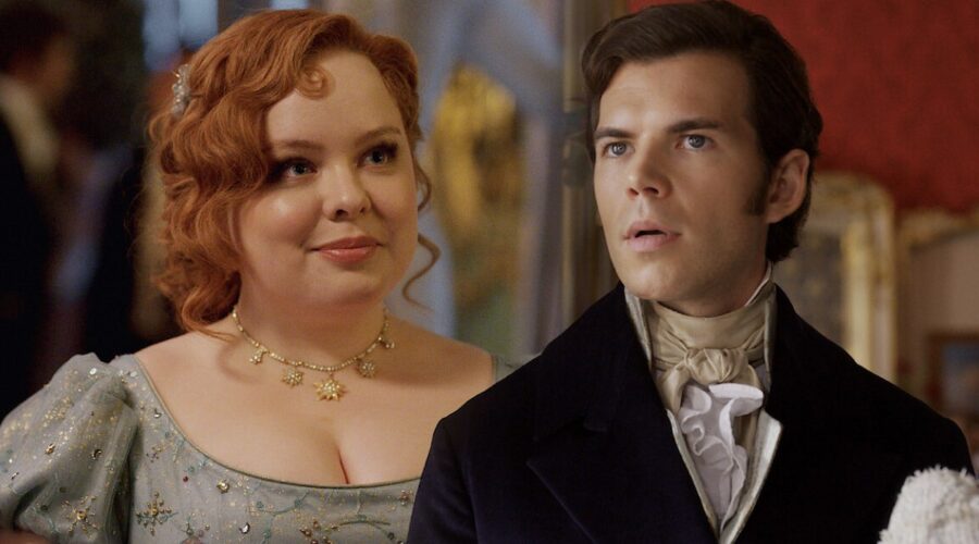 Da sinistra: Penelope e Colin nel trailer della terza stagione di “Bridgerton”. Credits: Netflix.