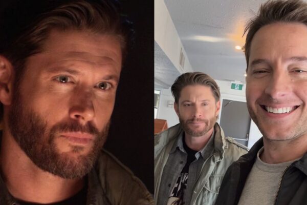 Da Sinistra Jense Ackles E L'attore Insieme A Justine Hartley In Tracker Credits Via Instagram