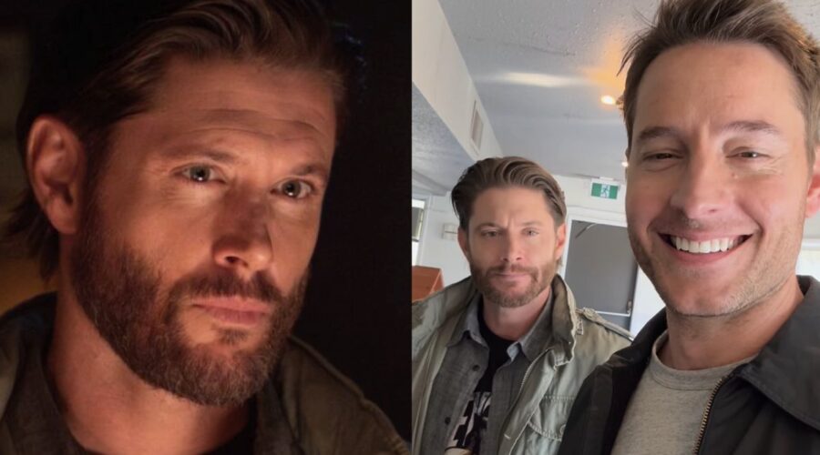Da Sinistra Jense Ackles E L'attore Insieme A Justine Hartley In Tracker Credits Via Instagram