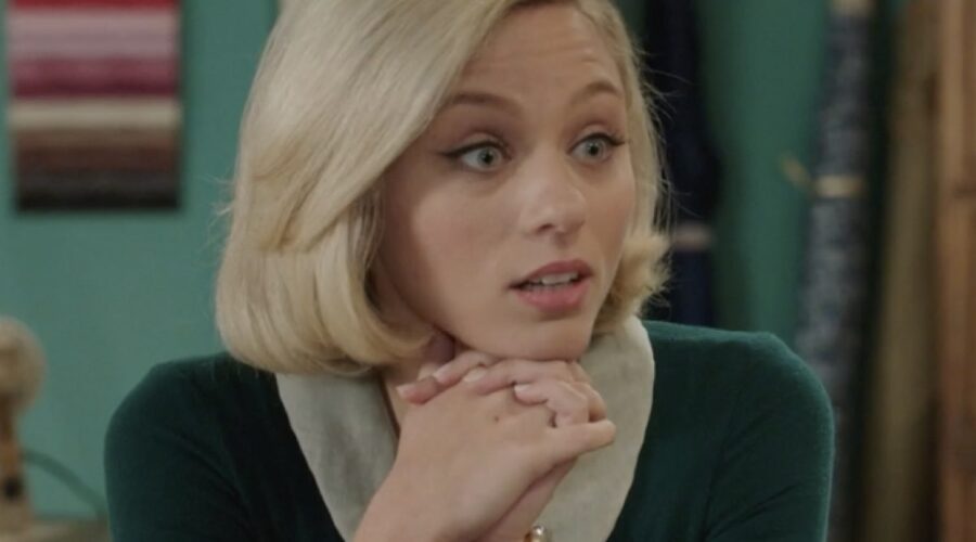 Francesca Del Fa (Irene Cipriani) in una scena della puntata 83 de “Il Paradiso Delle Signore 8”. Credits: Rai.