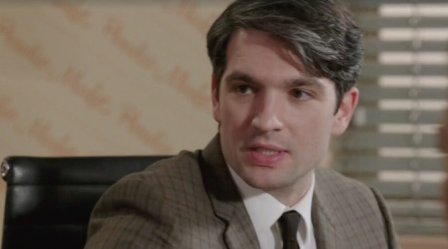 Filippo Scarafia (Roberto Landi) in una scena della puntata 133 de “Il Paradiso Delle Signore 8”. Credits: Rai.