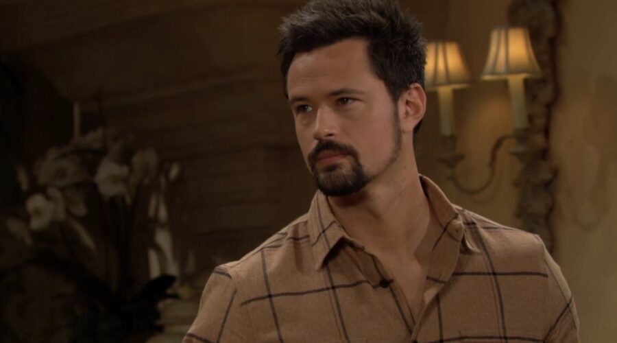 Matthew Atkinson (Thomas Forrester) in una scena della puntata di “Beautiful” in onda su Canale 5. Credits: BBL Distribution/Mediaset/Cattura schermo.