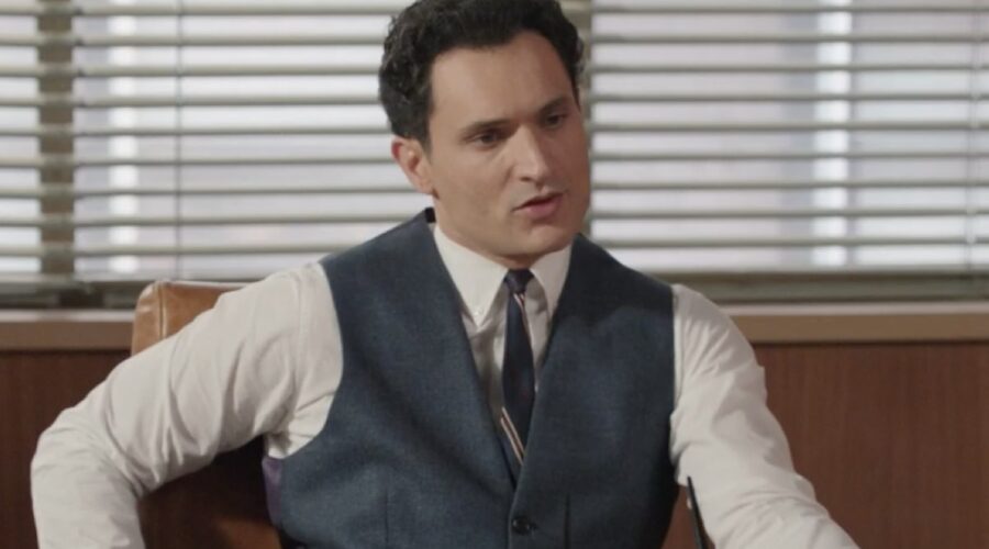 Alessandro Tersigni (Vittorio Conti) in una scena della puntata 129 de “Il Paradiso Delle Signore 8”. Credits: Rai.