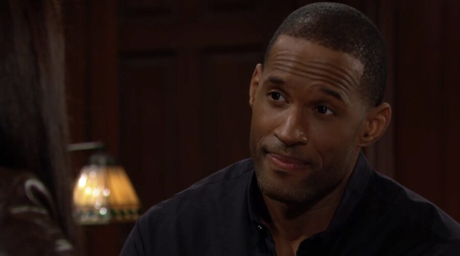 Lawrence Saint-victor (Carter Walton) in una scena di “Beautiful”. Credits: BBL Distribution/Mediaset/Cattura schermo.