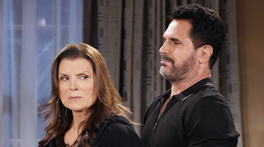 Da sinistra: Kimberlin Brown (Sheila Carter) e Don Diamont (Bill Spencer Jr.) in una scena di “Beautiful”. Credits: BBL Distribution/RTI Mediaset.