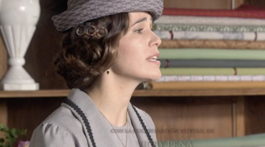 Celia Freijeiro (Adela Silva Torrealba) in una scena della puntata 143 di ”Sei Sorelle”. Credits: Rai.