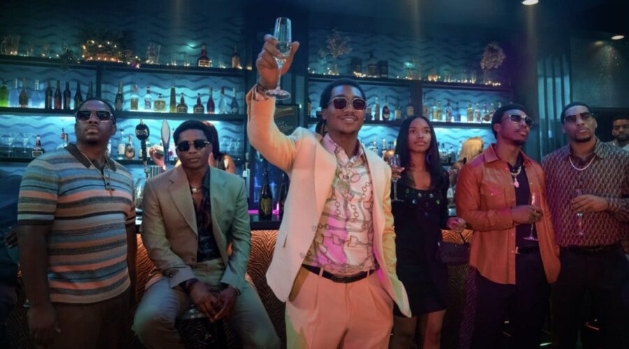 Da sinistra: Da’vinchi (Terry Flenory) e Demetrius Flenory, Jr.(Demetrius “Meech” Flenory) in una scena del finale della terza stagione di “BMF”. Credits: Starz.