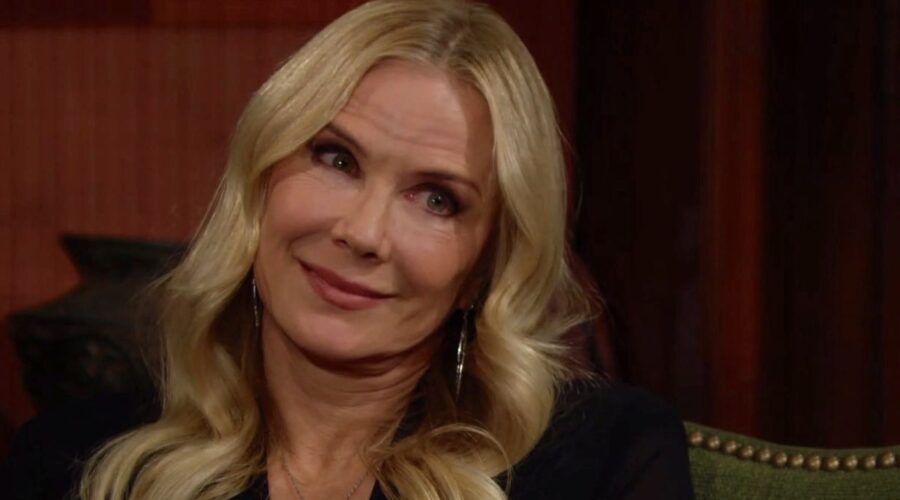 Katherine Kelly Lang (Brooke Logan) in una scena di “Beautiful”. Credits: Cattura schermo/BBL Distribution/RTI Mediaset.