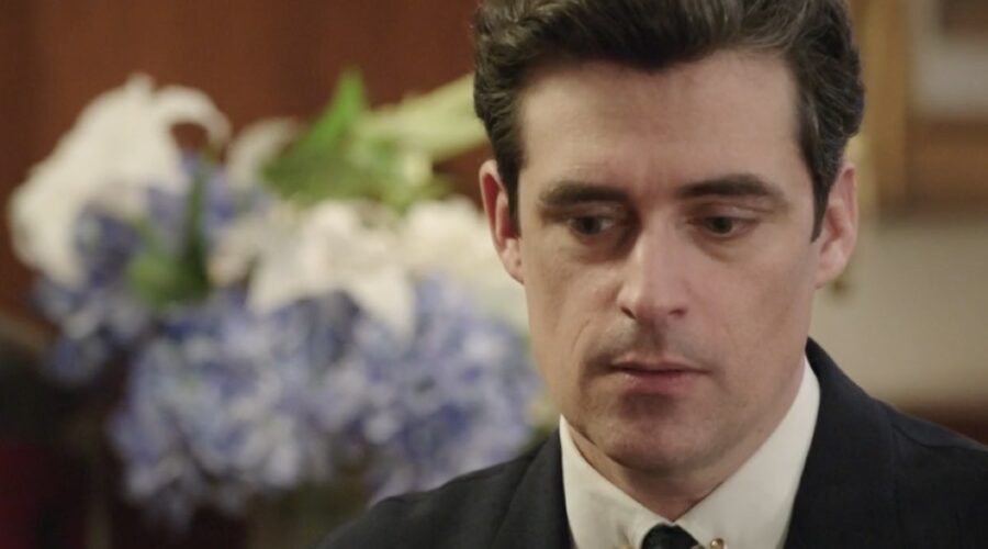 Flavio Parenti (Tancredi Di Sant'Erasmo) in una scena della puntata 149 de “Il Paradiso Delle Signore 8”. Credits: Rai.