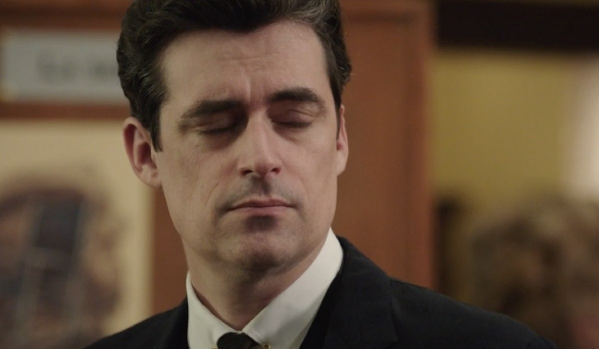 Flavio Parenti (Tancredi Di Sant'Erasmo) in una scena della puntata 153 de “Il Paradiso Delle Signore 8”. Credits: Rai.