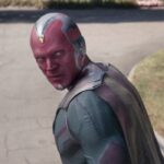 Visione interpretato da Paul Bettany, quin in “WandaVision”. Credits: Marvel Studios/Disney+.