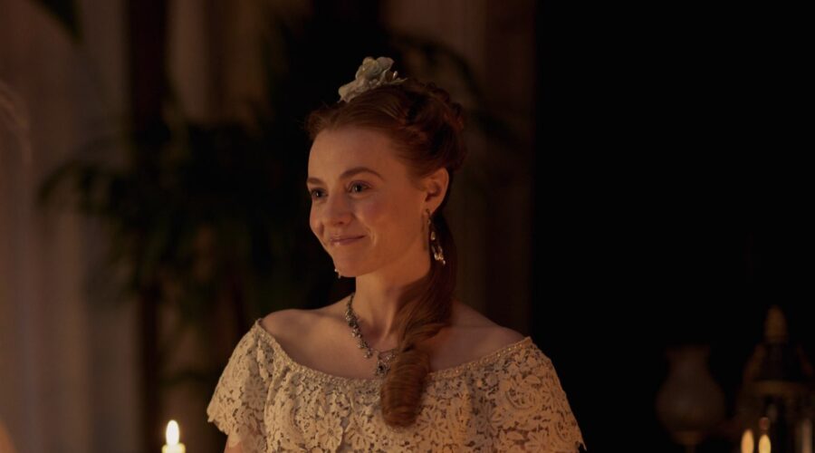 Harriet Slater (Clara Dunn) in una scena di “Belgravia: The Next Chapter”. Credits: Sky Italia.