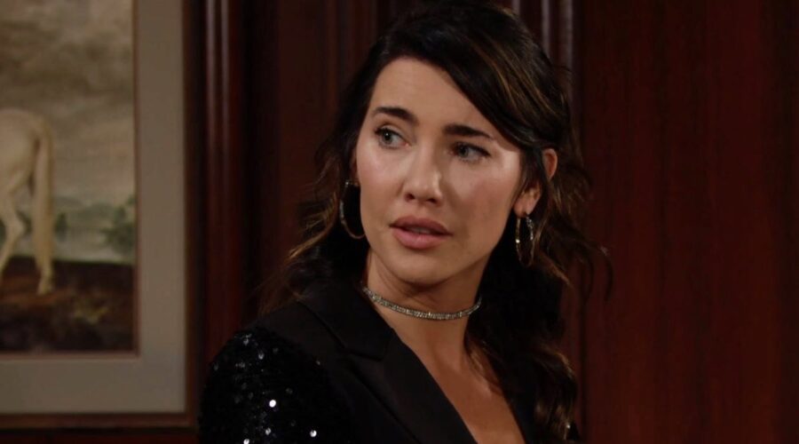 Jacqueline MacInnes Wood (Steffy Forrester) in una scena di “Beautiful”. Credits: Cattura schermo/BBL Distribution/RTI Mediaset.