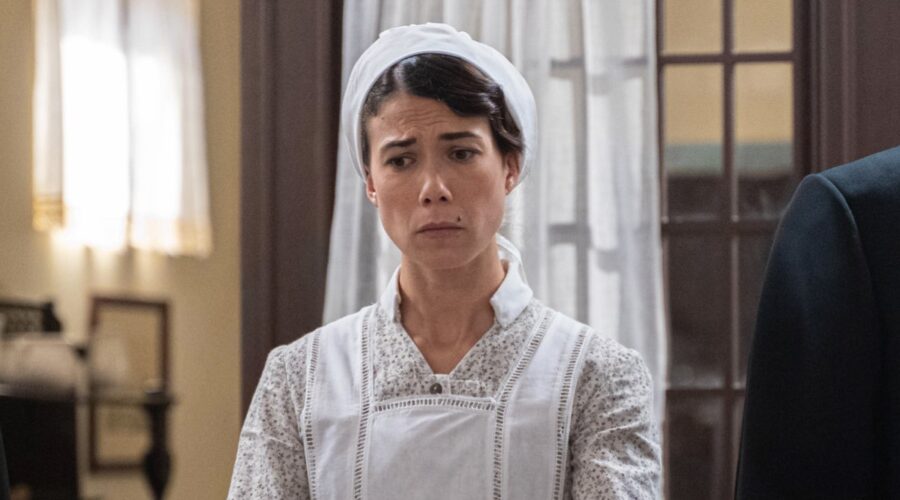 Andrea del Rio (Teresa Villamil) in una scena de “La Promessa”. Credits: RTI Mediaset.