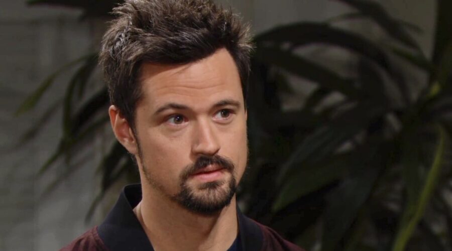 Matthew Atkinson (Thomas Forrester) in una scena della puntata di “Beautiful” in onda su Canale 5. Credits: BBL Distribution/Mediaset/Cattura schermo.