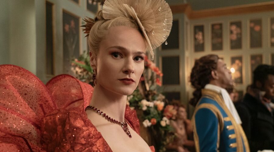 Jessica Madsen (Cressida Cowper) in una scena dell'episodio 4 di “Bridgerton 3”. Credits: Liam Daniel/Netflix © 2024.