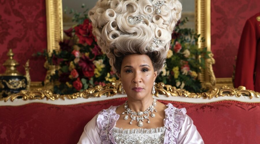 Golda Rosheuvel (Regina Carlotta) nell'episodio 6 di “Bridgerton 2”. Credits: Liam Daniel/Netflix © 2022.