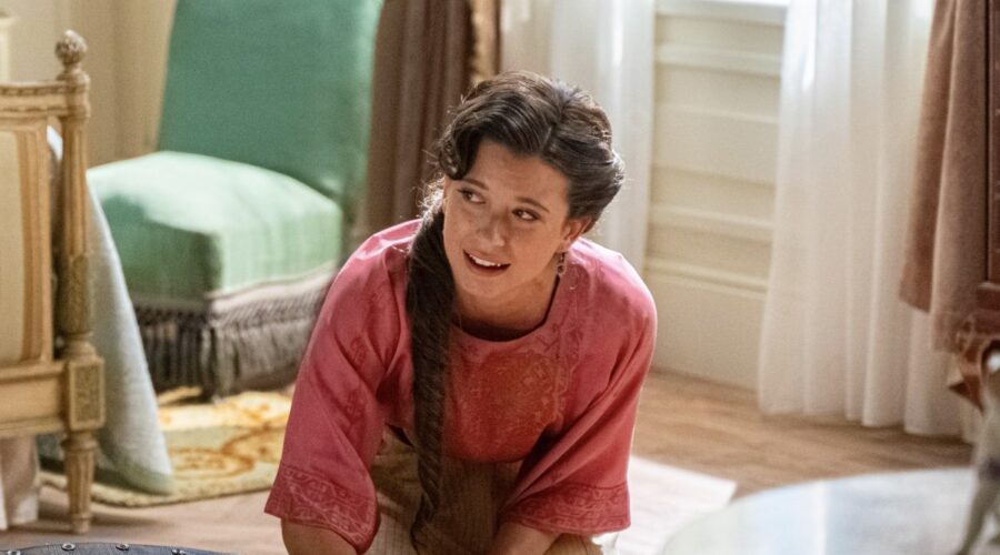 Amparo Piñero (Martina Luján) in una scena de “La Promessa”. Credits: RTI Mediaset.