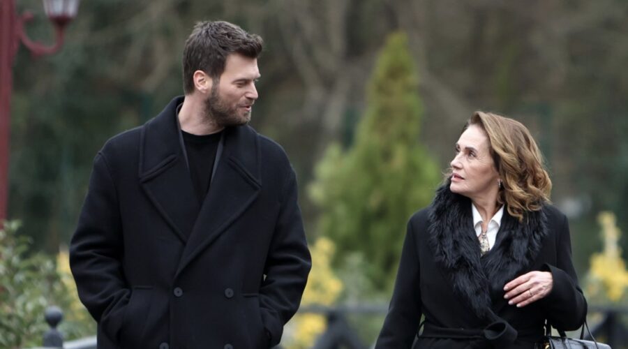 Da sinistra: Kivanç Tatlitug (Aslan Soykan) e Nur Sürer (Hülya Soykan) in una scena di “The Family”. Credits: RTI Mediaset.