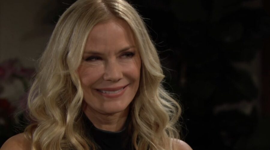 Katherine Kelly Lang (Brooke Logan) in una scena di “Beautiful”. Credits: Cattura schermo/BBL Distribution/RTI Mediaset.