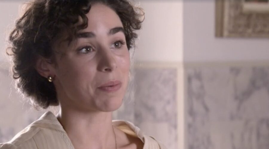 Candela Serrat (Celia Silva Torrealba) in una scena della puntata 143 di “Sei Sorelle”. Credits: Rai.