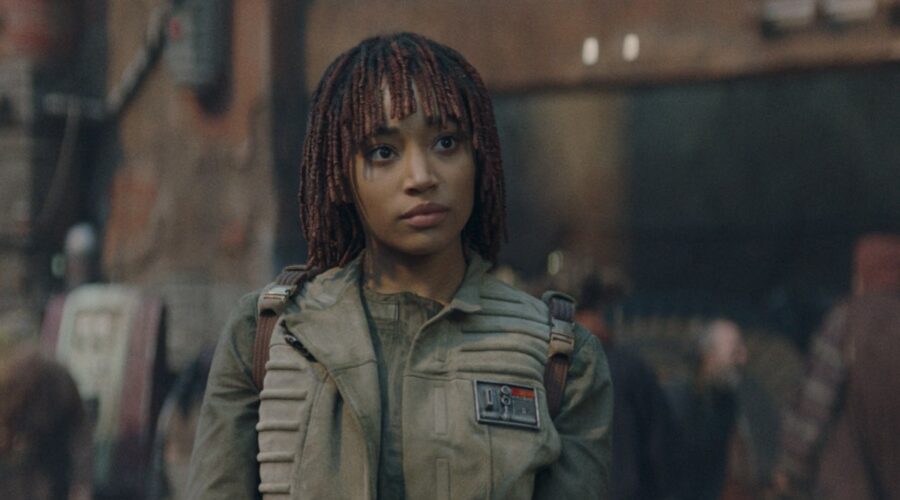 Amandla Stenberg in una scena di “The Acolyte”. Credits: Lucasfilm/Disney+.