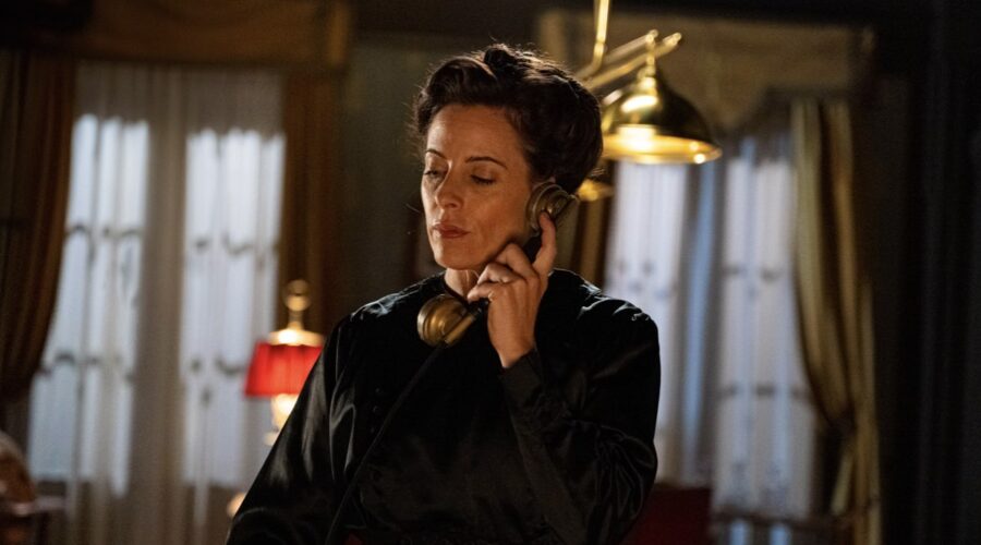 Cristina Fernández (Margarita) in una scena de “La Promessa”. Credits: RTI Mediaset.