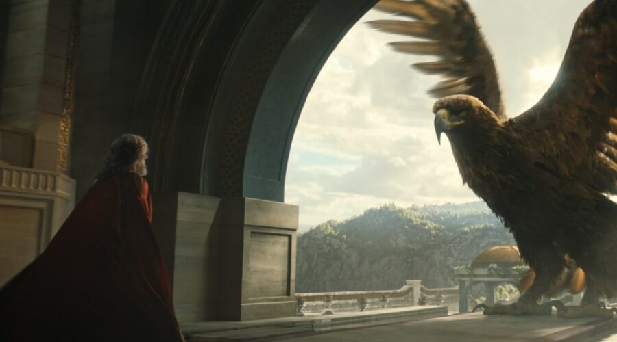 L'aquila in una scena del trailer de “Il Signore degli Anelli: Gli Anelli del Potere 2”. Credits: Prime Video.