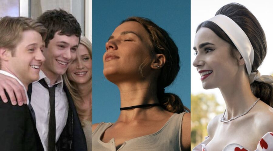 Da Sinistra Il Cast Di The Oc, Giusy Buscemi In Un Passo Dal Cielo, Lily Collins In Emily In Paris Credits Prime Video, Rai, Netflix