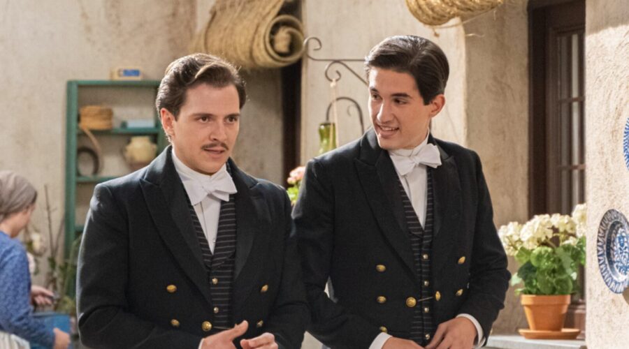 Marcos Orengo (Feliciano), Enrique Fortún (Lope Ruiz) In La Promessa Credits Rete In Rete