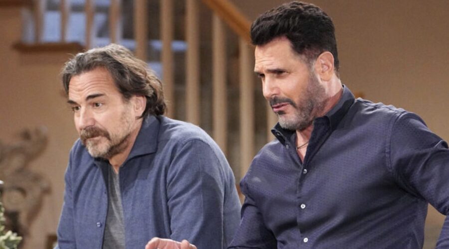 Da sinistra: Thorsten Kaye (Ridge Forrester) e Don Diamont (Bill) in una scena di “Beautiful”. Credits: BBL Distribution/RTI Mediaset.