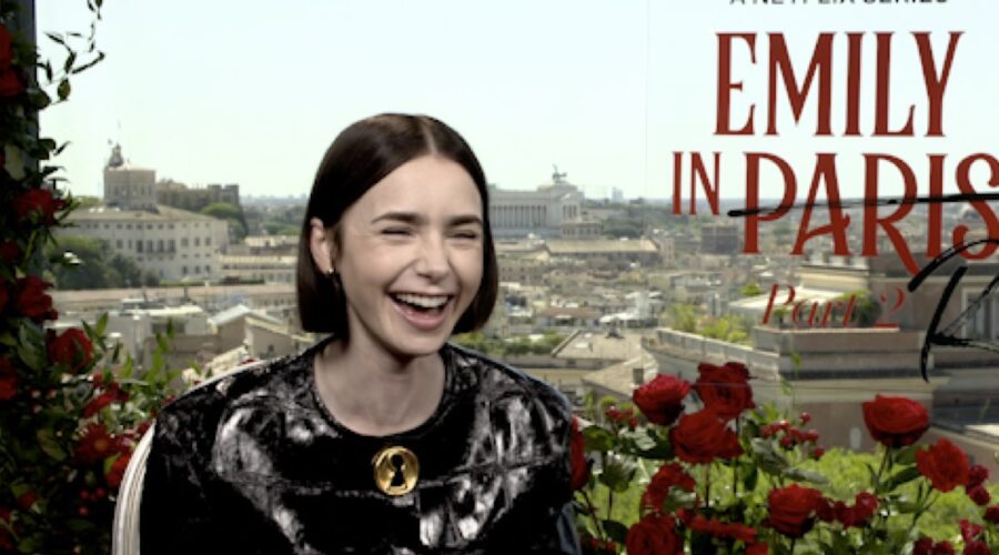 Lily Collins Intervista A Roma Per Emily In Paris 4 Credits Netflix