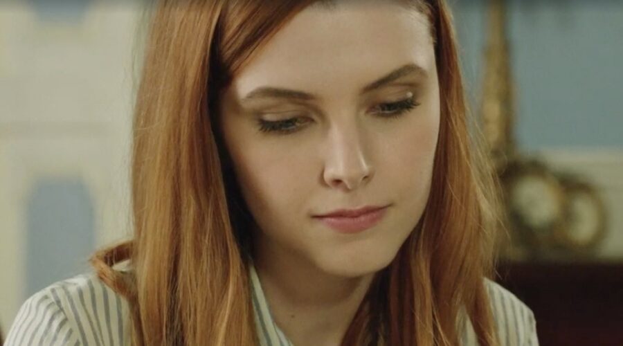 Arianna Amadei (Odile di Sant'Erasmo) in una scena della puntata 4 de “Il Paradiso Delle Signore 9”. Credits: Rai.